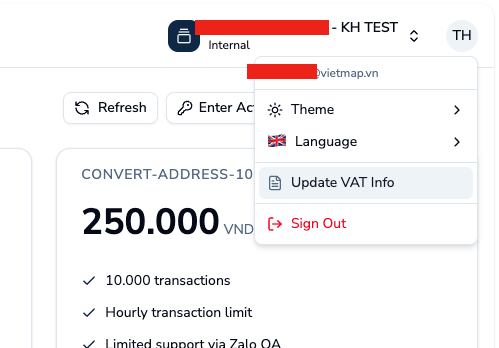 Update VAT Information
