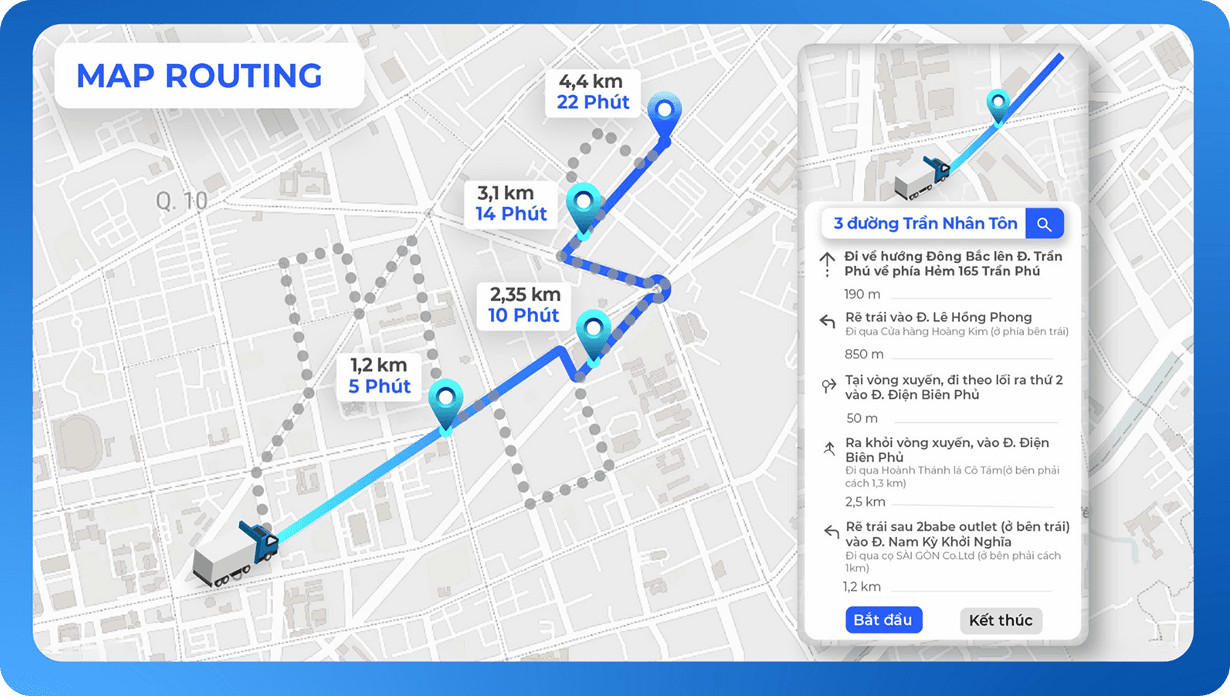 Video thao tác sử dụng VIETMAP Routing để tối ưu lộ trình