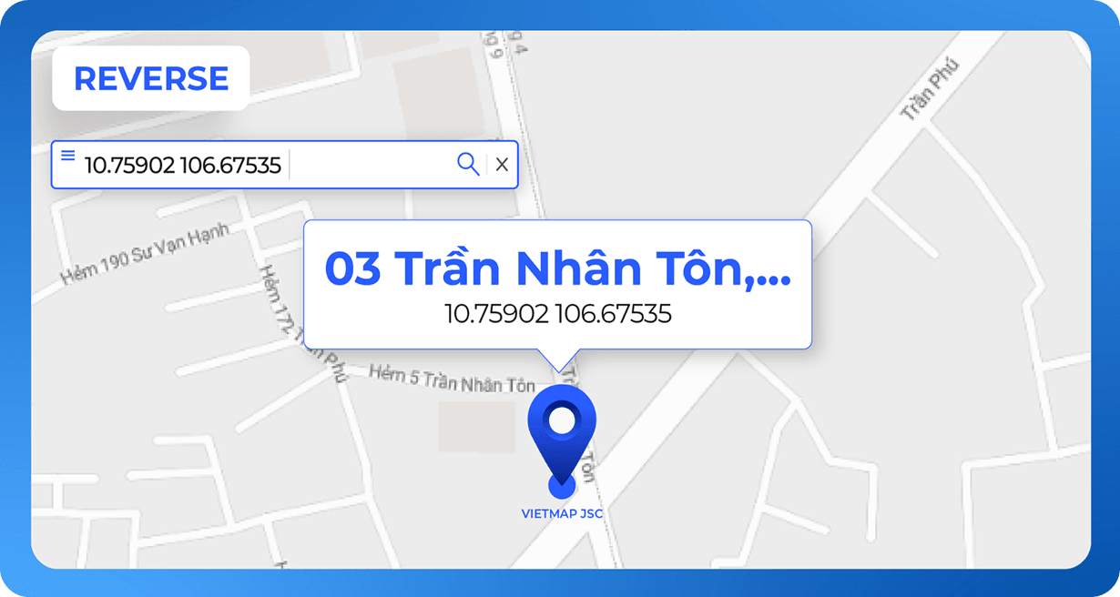 Video thao tác sử dụng VIETMAP Reserve để xác định địa chỉ từ tọa độ